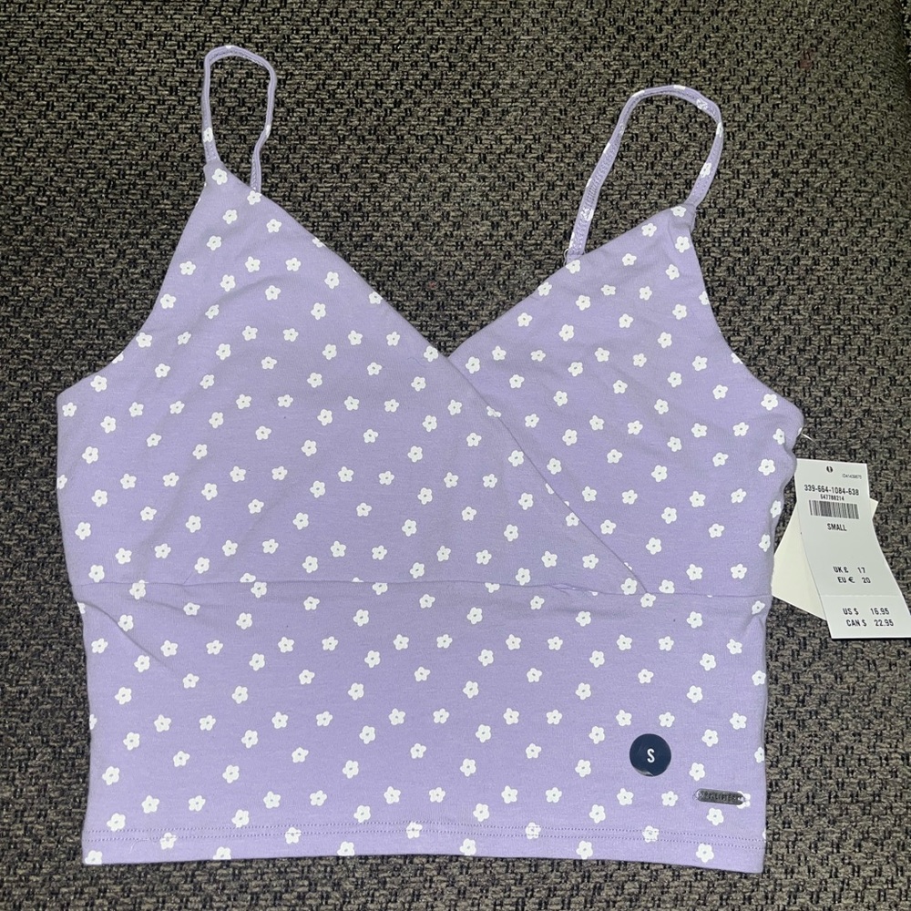 Hollister, Size S , lavender with white flower prints